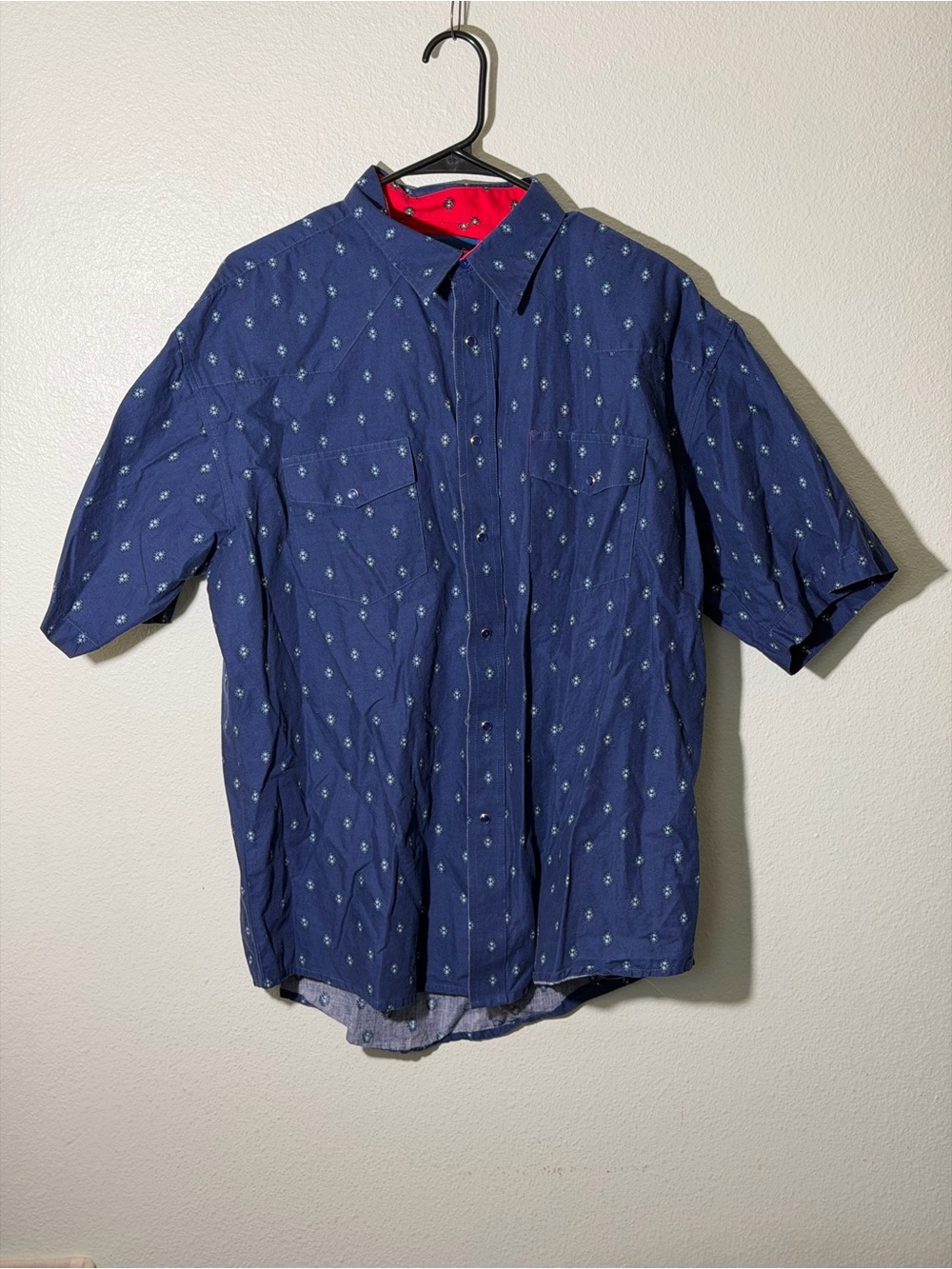 Wrangler Western Men’s Shirt Pearl Snaps Sz XL